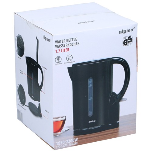 ALPINA Water Kettle 1.7L 2200W - Noir