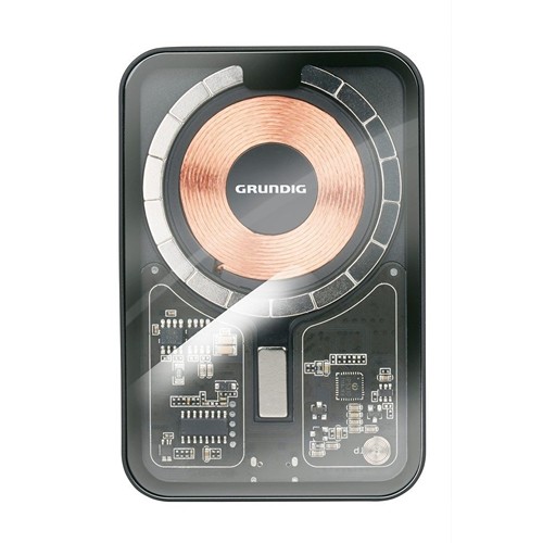 GRUNDIG Wireless Powerbank 5000 mAh - Transparent