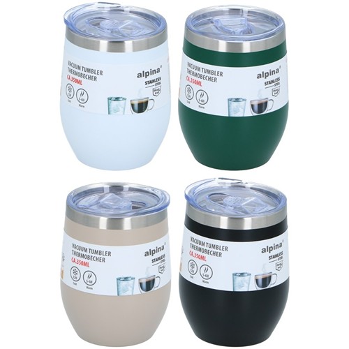 ALPINA Vacuum tumbler 350ml - Black/White/Beige/Green