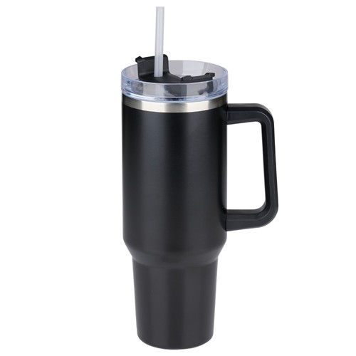 ALPINA Vacuum Mug with Straw 1.2L - Black/White/Beige/Green