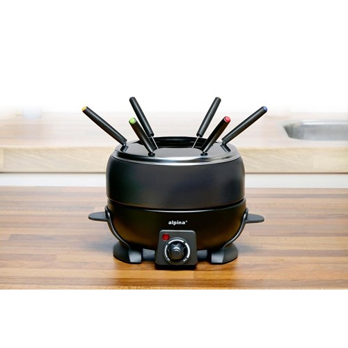 ALPINA Fondue Set 800W 2.3L Electric Black - Noir