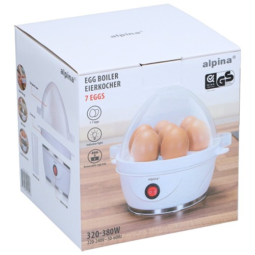 ALPINA Egg Boiler 230V 320-380W - Blanc