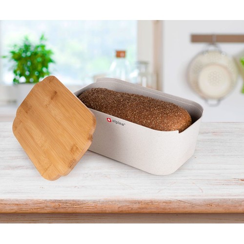 ALPINA Bread Storage Box 650gr 18.5x33x12cm - Beige
