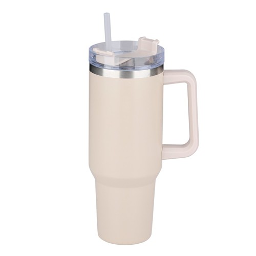 ALPINA Vacuum Mug with Straw 1.2L - Black/White/Beige/Green