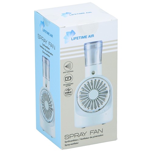 LIFETIME Air Rechargeable USB Table Fan - Blanc