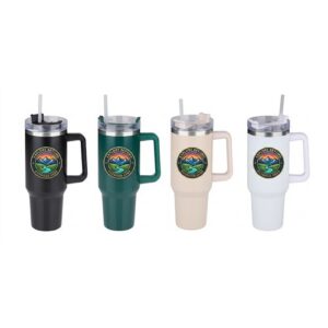 ALPINA Vacuum Mug with Straw 1.2L - Black/White/Beige/Green