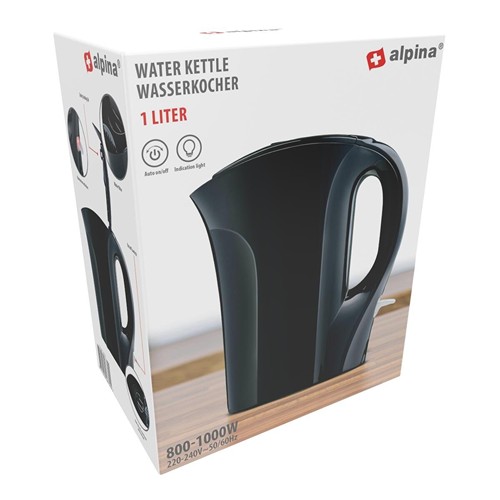 ALPINA Kettle 1L 800-1000W - Noir