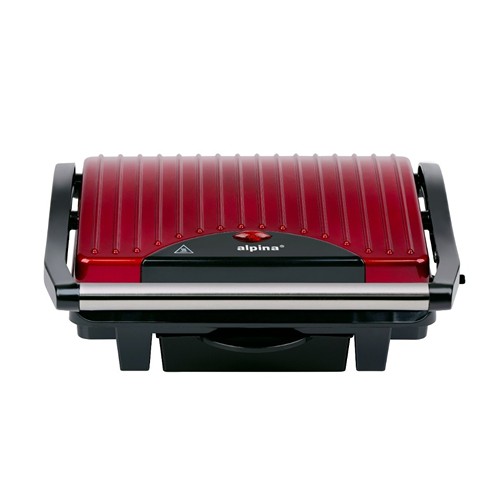 ALPINA Contact Grill 220-240V 1000W 27x17cm - Rouge