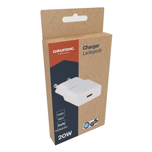 GRUNDIG USB-C Charger GaN 20W - Blanc