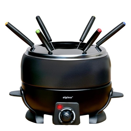 ALPINA Fondue Set 800W 2.3L Electric Black - Noir