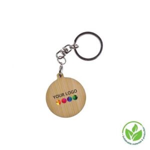 Key Ring Bamboo - Rond 32 mm