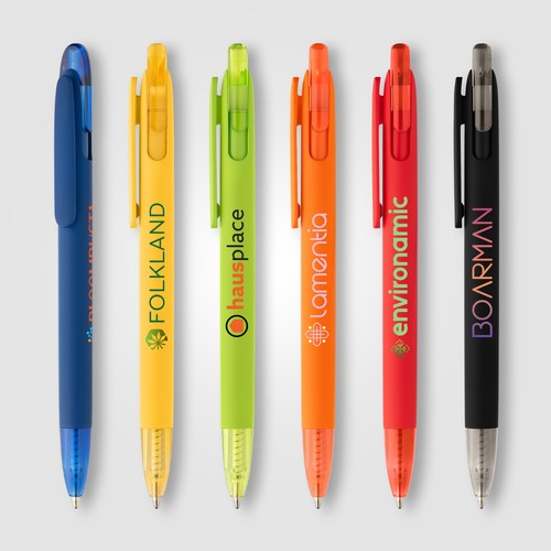 Stylo Jutta Essentials en plastique recyclé avec détails transparents