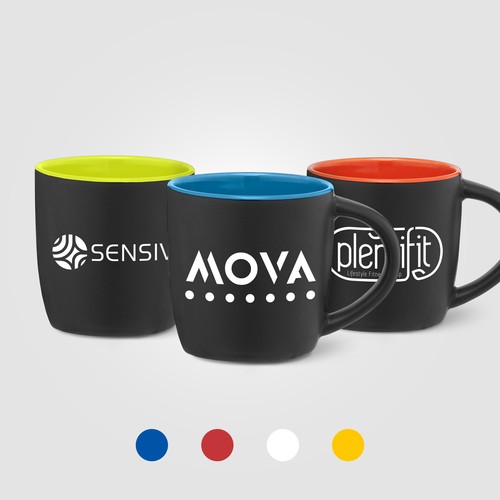 Mug Zanzibar en céramique ColourPop noir – 355 ml