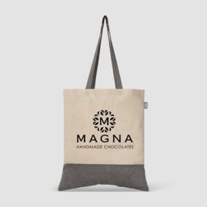 Quebec - Sac fourre-tout en coton recyclé bicolore 140 gsm
