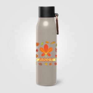 Gourde Strata isotherme en acier inoxydable recyclé avec mousqueton – 550 ml