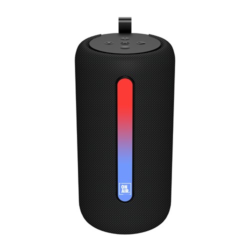 ENCEINTE BLUETOOTH PORTABLE 10W - LED D'AMBIANCE + RADIO FM - IPX4 - NOIR - ON AIR® BIG