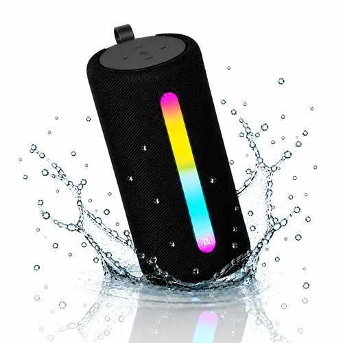 ENCEINTE BLUETOOTH PORTABLE 10W - LED D'AMBIANCE + RADIO FM - IPX4 - NOIR - ON AIR® BIG