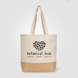 Rio™ Shopper Tote Bag - en 140 gsm de Coton Recyclé et Fibre de Jute Naturelle