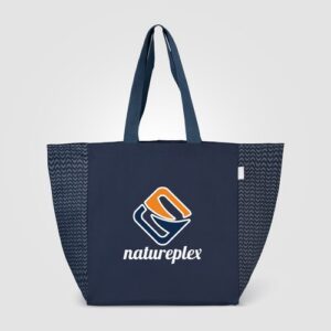 Sac Toronto fourre-tout en coton recyclé à motif chevron - 225 gsm