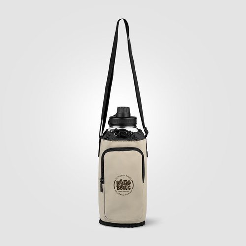 Sac porte-bouteille Malmö en PU recyclé avec poche zippée – 1,77 L